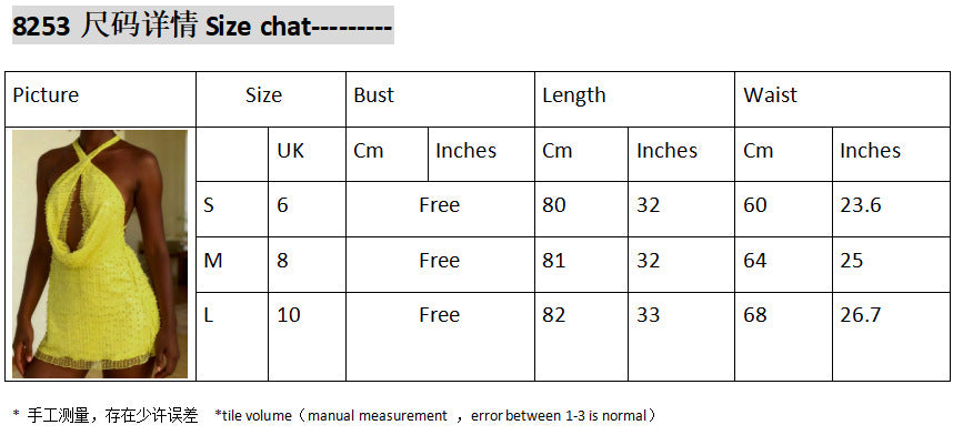Fashion  cross-border new arrivalelegant women's sexy halterneck backless tight-fitting hip sleeveless dress boxed