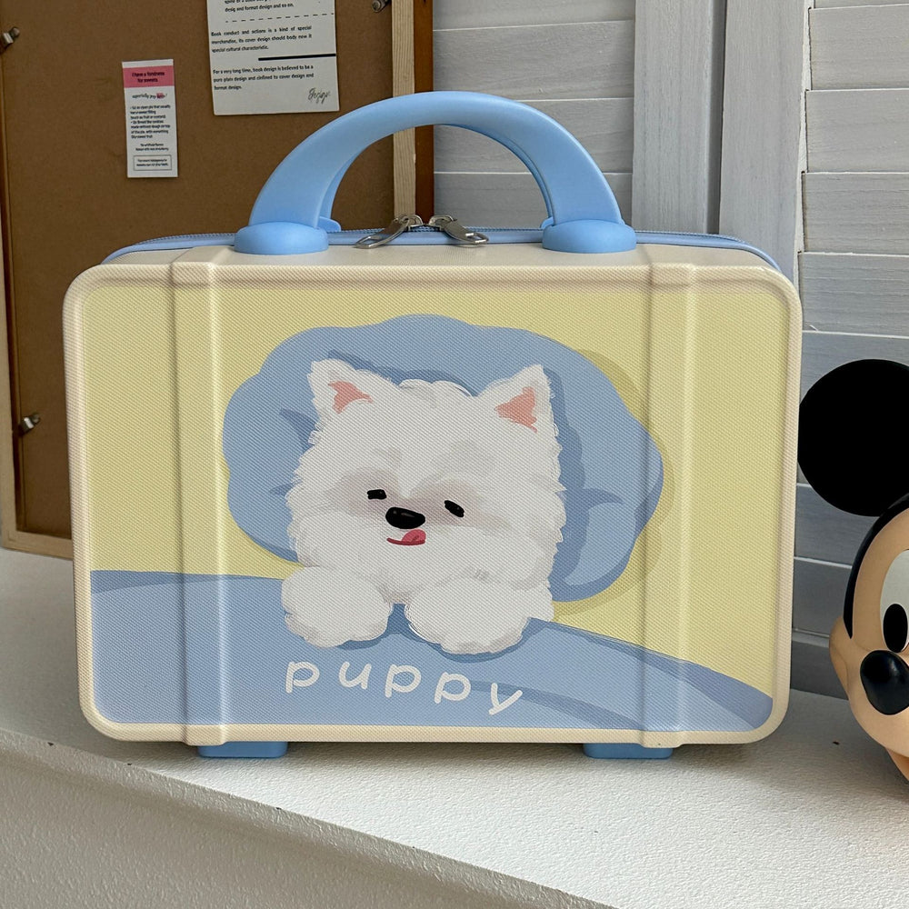 Mini luggage box pastoral style cosmetics storage travel satchel box portable storage box outing storage cosmetic bag