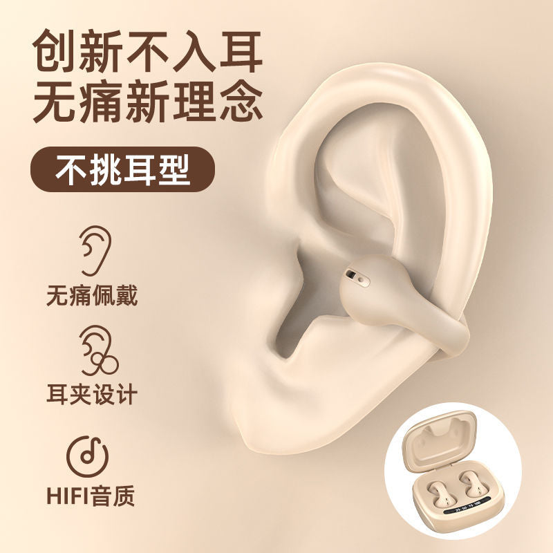 New open-ear bluetooth headphones: bone conduction, clip-on, true wireless, ultra-long battery life, universal fit for sports