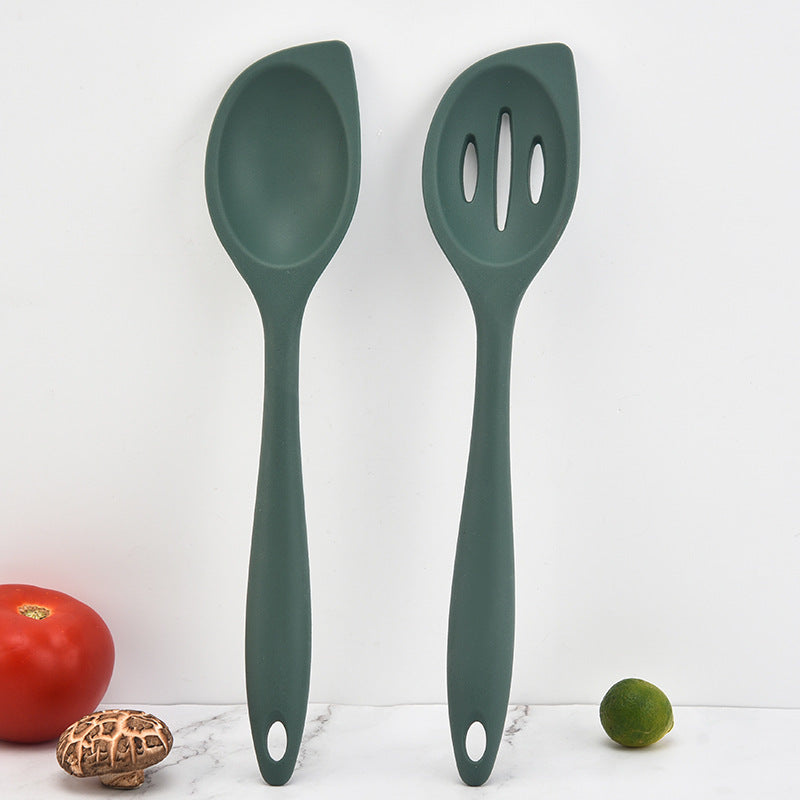 Cooking utensils, silicone spoons, all-inclusive spoons, household spoons, medium salad spoons for children