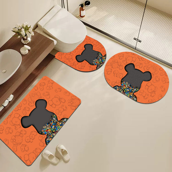 Diatom mud absorbent pad bathroom bathroom bathroom door non-slip floor mat hand washing countertop drain pad toilet U-shaped foot pad