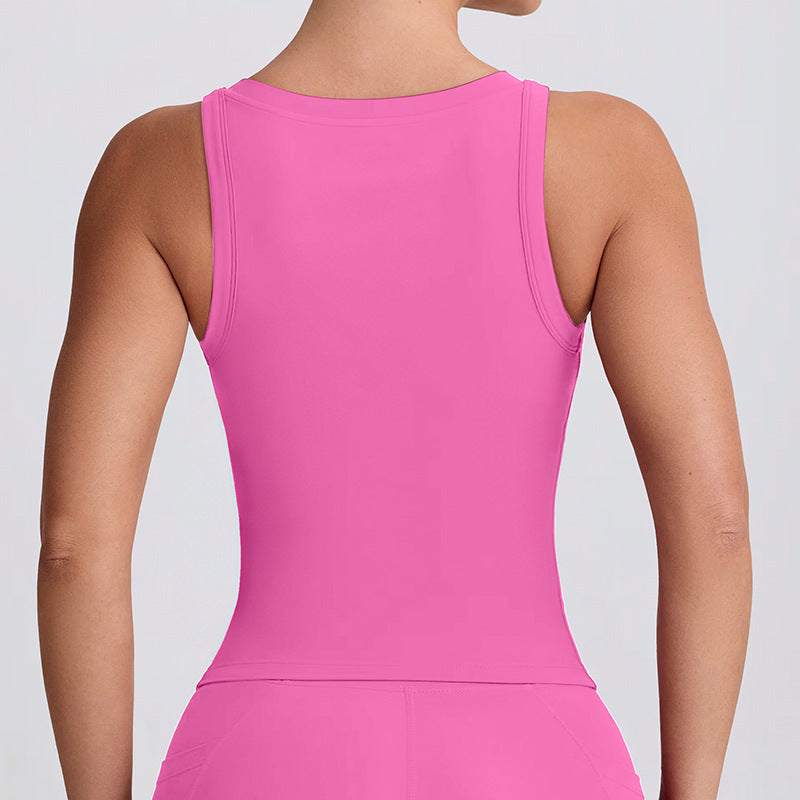 sports vest breathable back yoga clothes fashion sling outdoor sports intimates women's bubble wrap fitness tops
