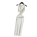 French riviera style halter sleeveless dress - women's summer cinched waist slimming tiered ruffle cake dress