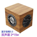 Retro bluetooth speaker wooden sound system for mobile phone, laptop, desktop computer, and tv - wooden subwoofer