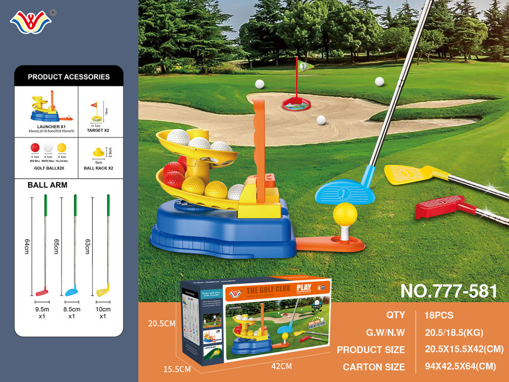 Kids' golf set - indoor/outdoor pull rod telescopic box - sports toy - parent-child interactive - realistic portable golf kit