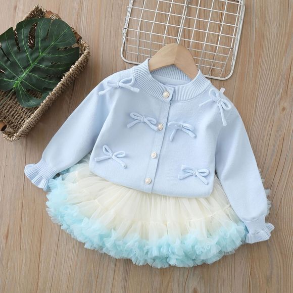Girls' knitted sweater dress -  lunar new year edition - sweet handmade knit dress for baby girls