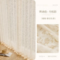 French moon branch shadow gauze curtain cream style window gauze mirror gauze cut out curtain gauze living room balcony bedroom keqiao curtain