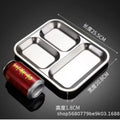 304 stainless steel lunch tray - five/six compartment, student/adult divided, thickened square meal plate/lunch box - direct from the manufacturer