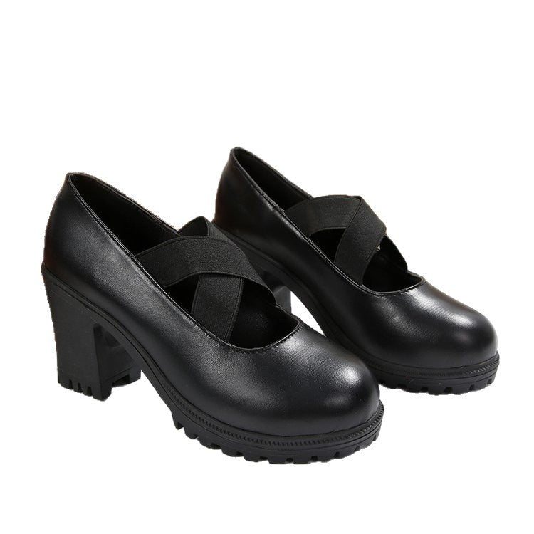 Wholesale women's plus size loafers: new spring/autumn  collection - casual slip-ons with chunky heels and high heels