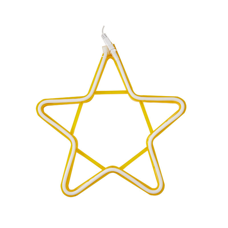 Star Hug Moon Pendant Flexible Light Belt Outdoor Waterproof Engineering Lighting Light Hanging Tree Christmas Day Snowflake Neon Belt