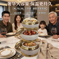 Food warmer container4l-5l-6l3pcs lunch box thermal insulation tableware 316 stainless steel