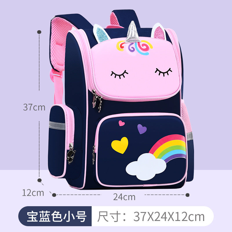 foreign trade children's schoolbag school girl princess large capacity ultra-light load-reducing spine-protecting primary school student schoolbag wholesale