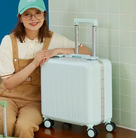 Processing customized suitcase trolley case 18-inch boarding case password box gift  horizontal universal wheel suitcase