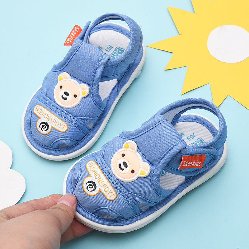 Baby cloth sandals, toddler shoes, summer 0-1-2-3 years old baby soft bottom shoes, baby boy shoes