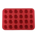 Silicone mini 24-cavity cake mold, perforated round muffin cup baking pan, diy jelly making baking tool
