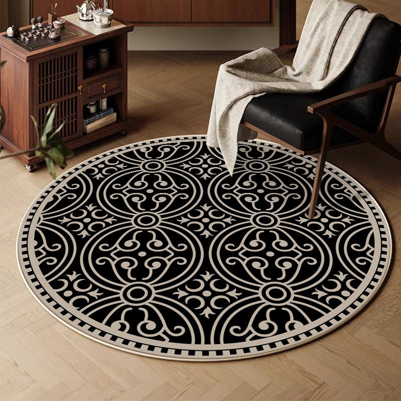 retro round for home living room sofa coffee table carpet imitation cashmere hanging basket foot mat persian bedroom bedside blanket