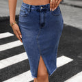fashion spring/summer new arrivals:  elastic denim skirt, slimming fishtail midi skirt for women