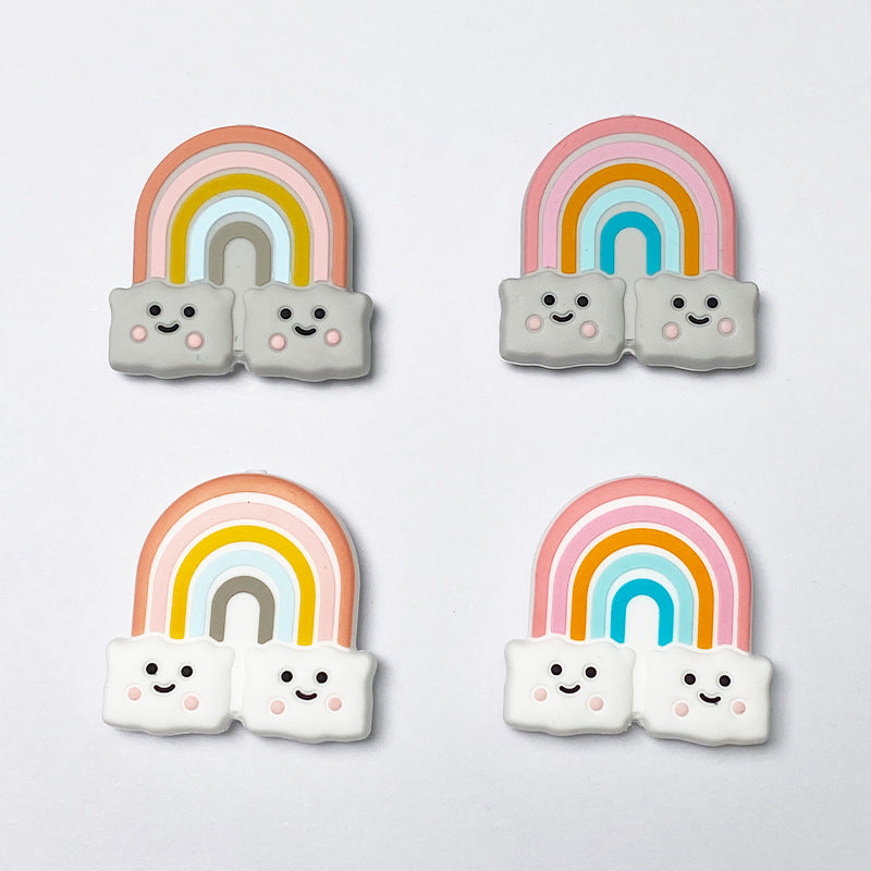 Cross-border food-grade baby molar beads, cartoon jewelry, loose bead accessories, gnawing teething beads, cartoon silicone beads.