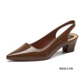 New pointed-toe high heel sandals for women - versatile mary jane stiletto heels, open back, low-cut, stylish outdoor sandals