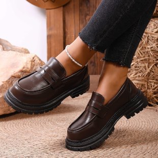 spring/autumn new arrivals: thick-soled loafers for cross-border e-commerce. plus sizes available. 0.5cm difference tolerable. wholesale options available. dropshipping to  and