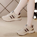 plus size leather sneakers for women - versatile, spring/autumn 2025 collection, running, flat, non-slip, fashionable casual shoes