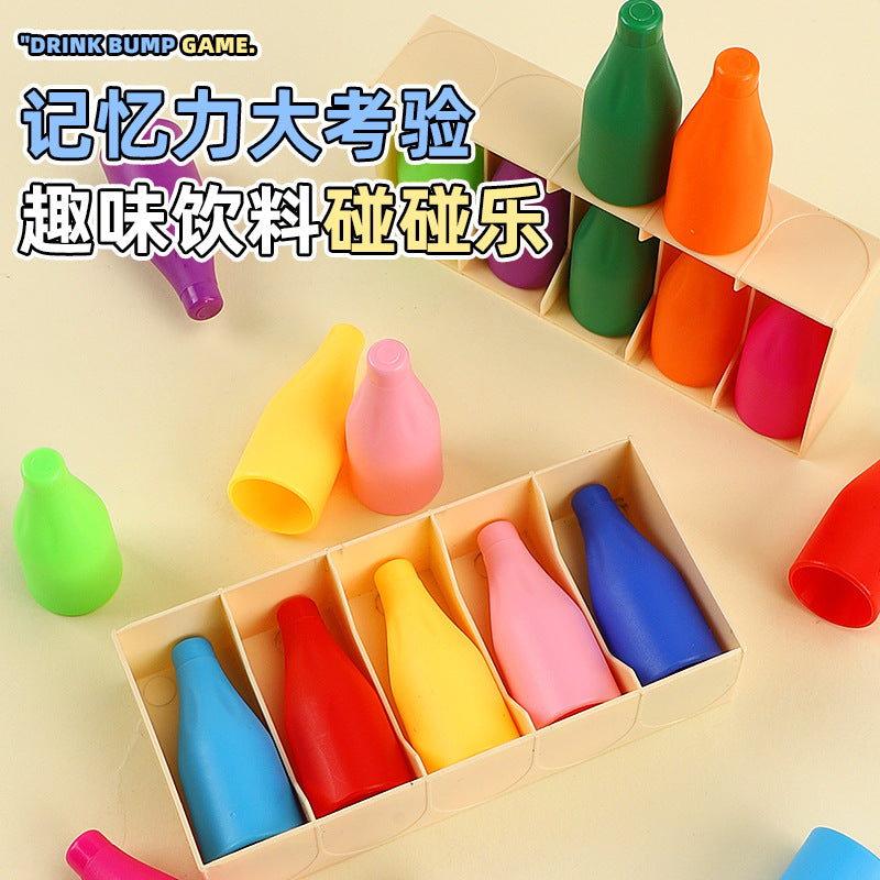 Fun bottle guessing game: kids' color memory & beverage matching game - brain training & memory puzzle toy