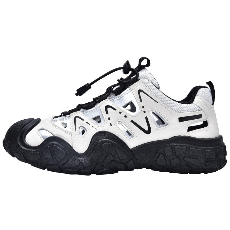 Fashionable outdoor hollow-out casual shoes for women, 2026 summer new collection, chunky sneakers, running shoes, hiking shoes, dad shoes