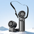 2026 new handheld neck fan with digital display, usb rechargeable, mini portable outdoor camping fan - powerful wind, low power consumption