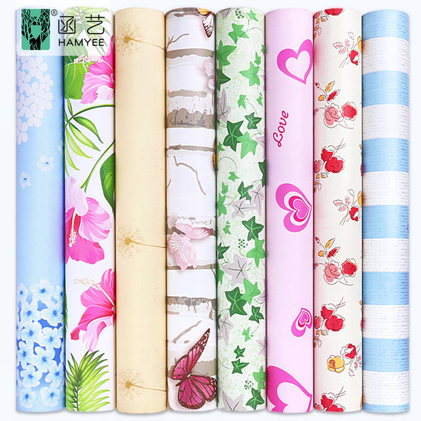 Wholesale PVC waterproof wallpaper pastoral floral bedroom self-adhesive wallpaper pastoral European living room self-adhesive background sticker