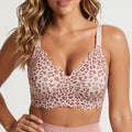 fashionbest selling leopard print plus size seamless intimates jelly glue soft support push up plus size bra bra