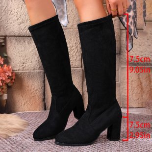 autumn new arrivals: plus-size high heel over-the-knee boots for cross-border e-commerce. sizes 35-43 available. wholesale options and dropshipping services available for  and