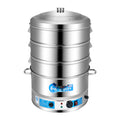 Heightened and thickened stainless steel electric steamer, three-layer electric steamer, multi-functional for home steamer, all-in-one electric steamer, commercial steamer