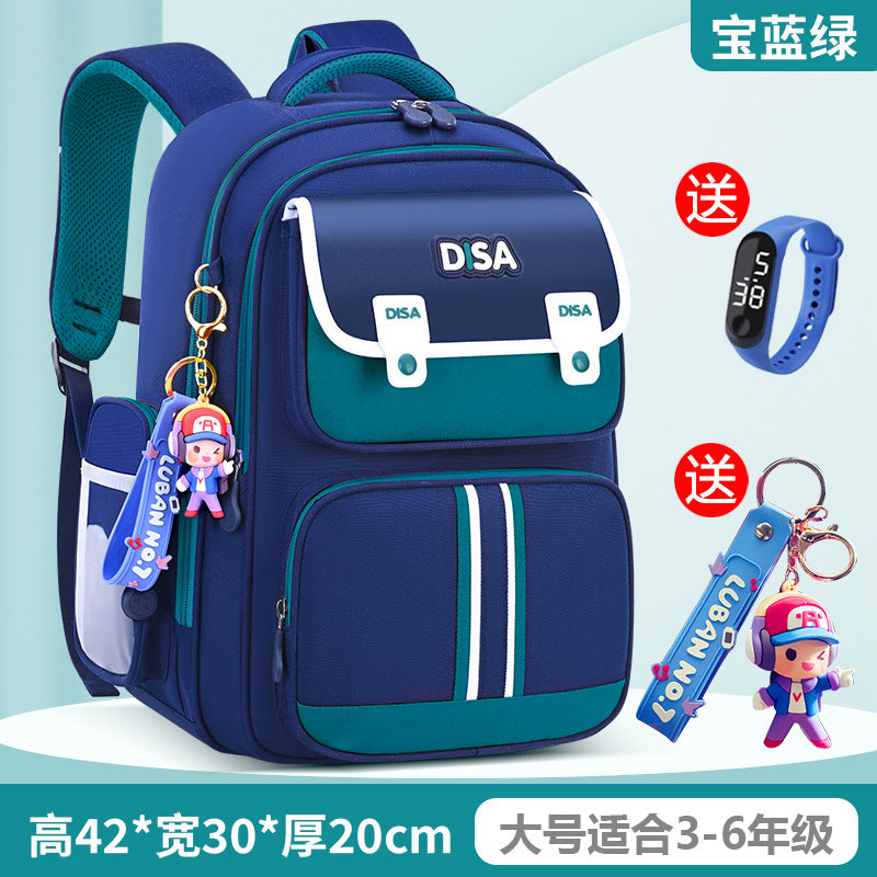 Schoolbag for boys and primary school students 2026 new arrival for grades 1, 2, 3 to 6, boys and girls, lightweight kids spine protection and burden reduction