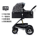 Baby stroller: lightweight, all-weather, full coverage, reclining, mesh breathable, one-button fold, high-view pram