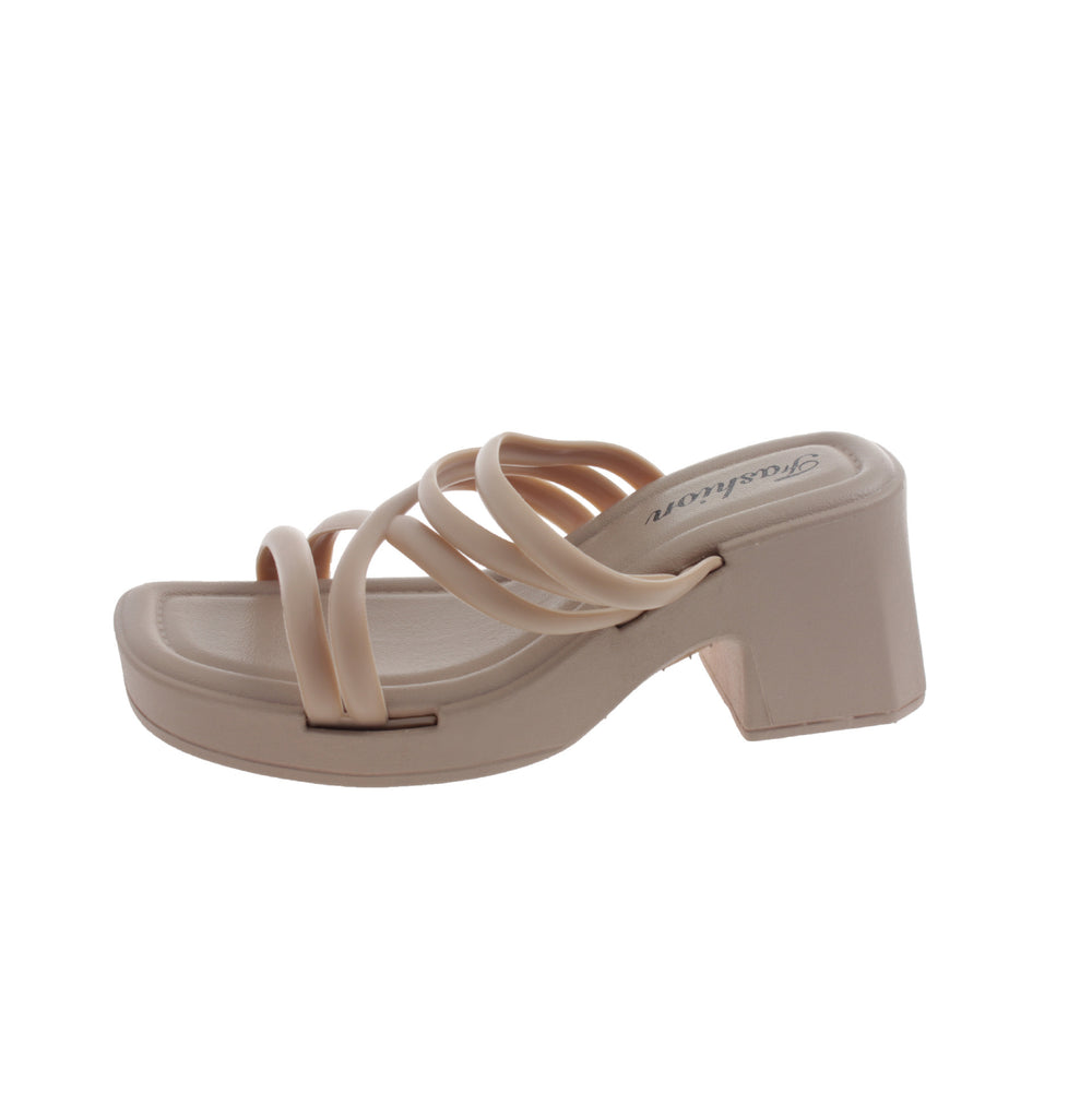 hot-selling new high-heeled slippers for women, summer outdoor wear, height-increasing non-slip double-strap sandals, women's fashionable wedge heels