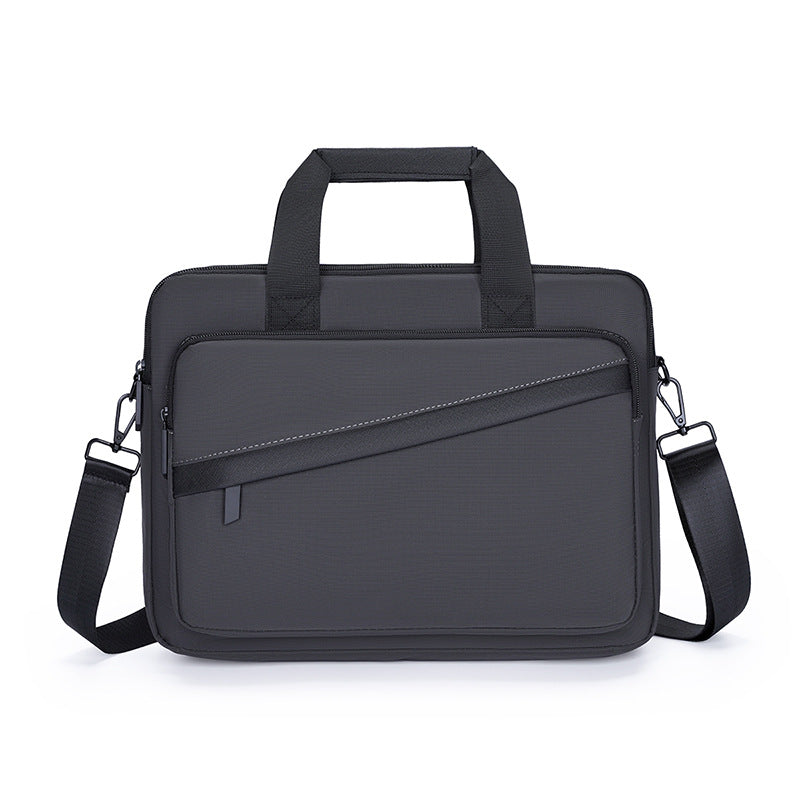 Cross-border simple laptop bag 2025 large-capacity business briefcase travel commute shoulder messenger bag wholesale