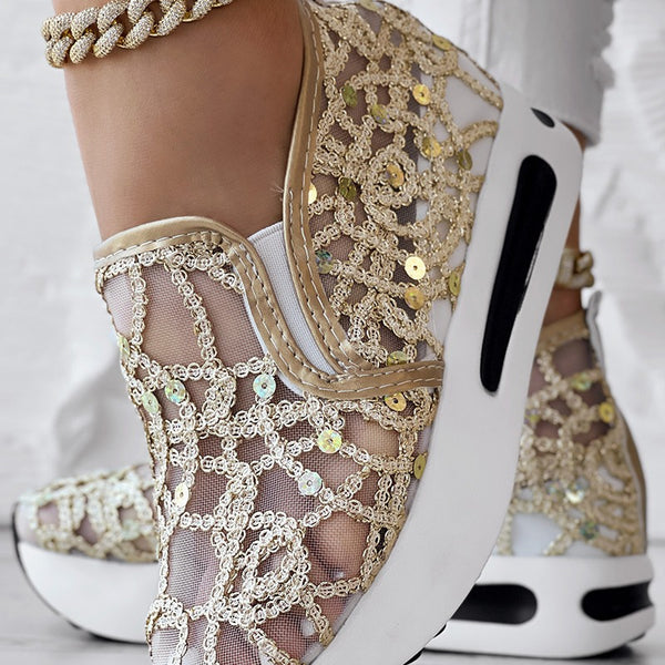 LZT5778 spring and summer new Korean version muffin bottom mesh yarn breathable  spot fashion cover foot cool single shoes
