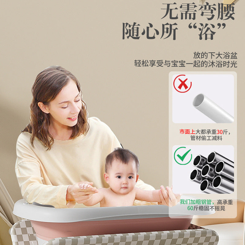 Newborn baby changing, bathing, massage, and touching table - multifunctional, portable, and foldable