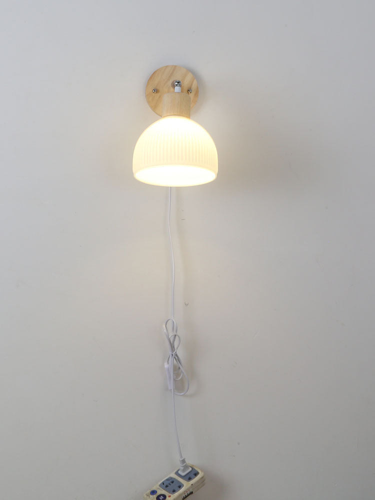 Log wind wall lamp Japanese living room wall lamp wabi wind bedroom bedside lamp B & B universal variety of lighting