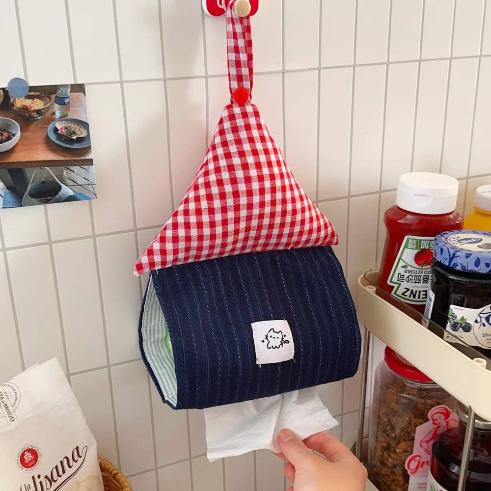 Creative small house paper box dormitory for home kitchen bathroom tissue box high-looking wall-mounted tissue hanging bag