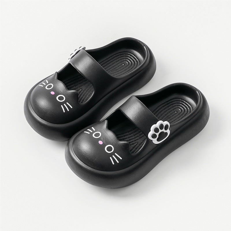 Mary Jane summer children's slippers girls princess shoes home non-slip sandals middle and older children wear bag head cool slippers