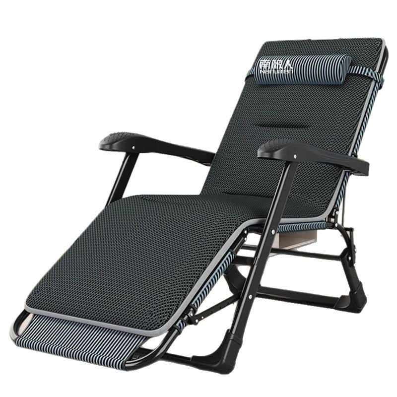Nanjiren foldable bed nap for home lunch break portable office foldable recliner thickened bold balcony casual chair