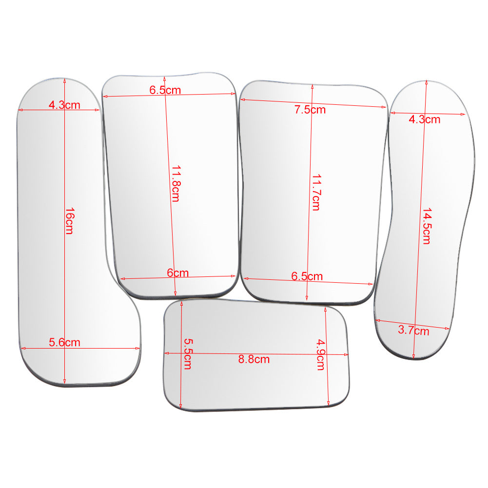 Dental orthodontic material reflector, glass reflector, 5 sets of reflectors for taking pictures in the double-sided mouth