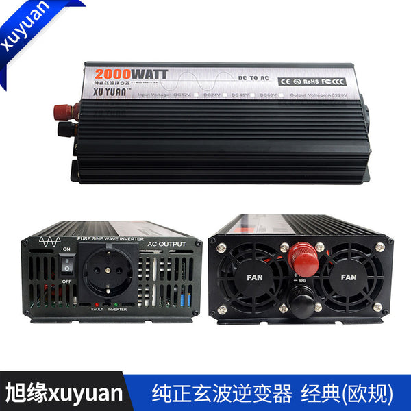 Xuyuan Solar European Standard Car Household Pure Sine Wave Inverter 12v to 220v2000w Converter