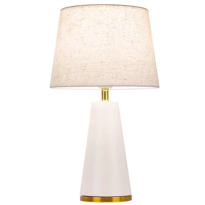 Cross-border high-end fabric bedside table lamp touch dimming night light bedroom atmosphere learning eye protection lighting table lamp