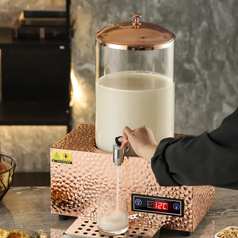 Milk tripod, hotel restaurant glass milk tripod coffee tripod numerical control heating stainless steel hot and cold tripod, juice tripod