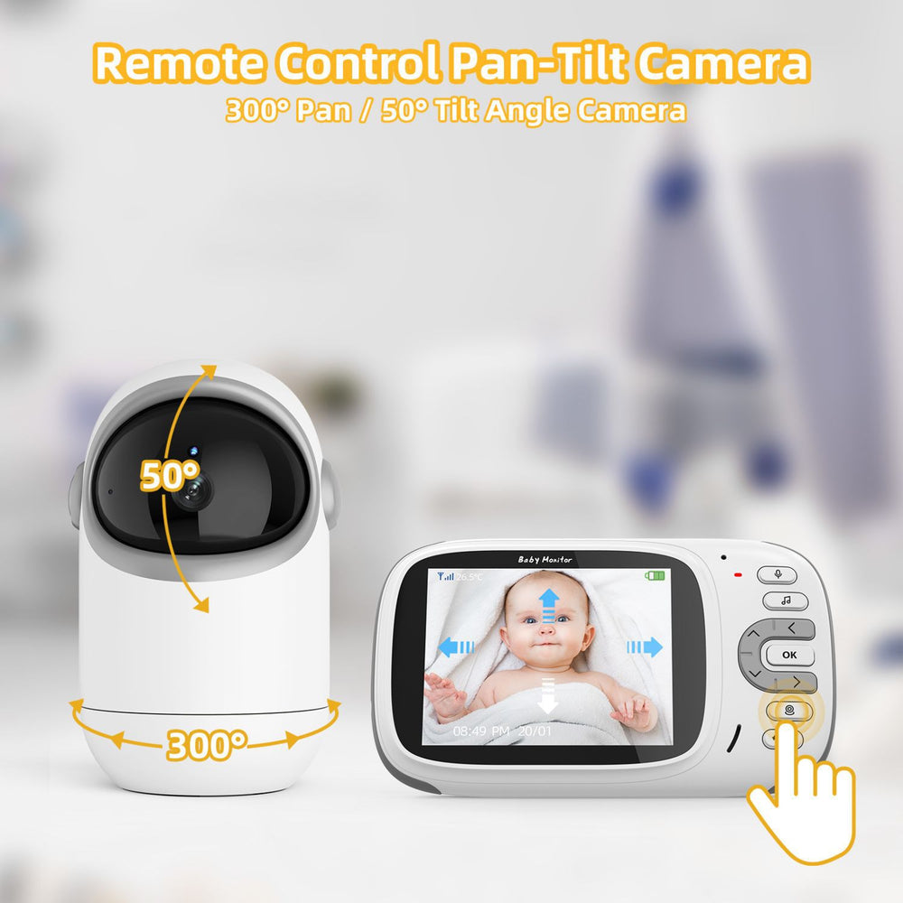 Ptz hd wireless baby monitor 360 night vision countermeasure smart intercom music monitor yancai