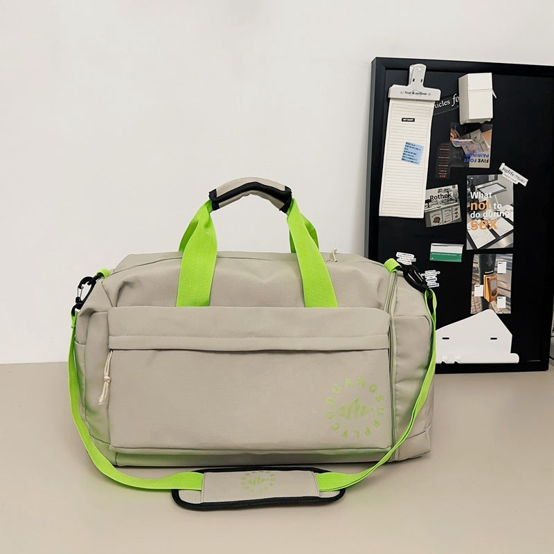 Short-distance large-capacity travel bag Women's tide brand sports fitness bag Multifunctional handbag Shoe compartment Duffel bag Men's