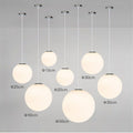 Scandinaviancasual single head white spherical chandelier restaurant milk tea clothing store shop bar aisle restaurant round lamp