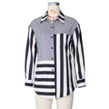 e-commerce direct from the source:  autumn european and american style women's fashion striped print loose shirt dress